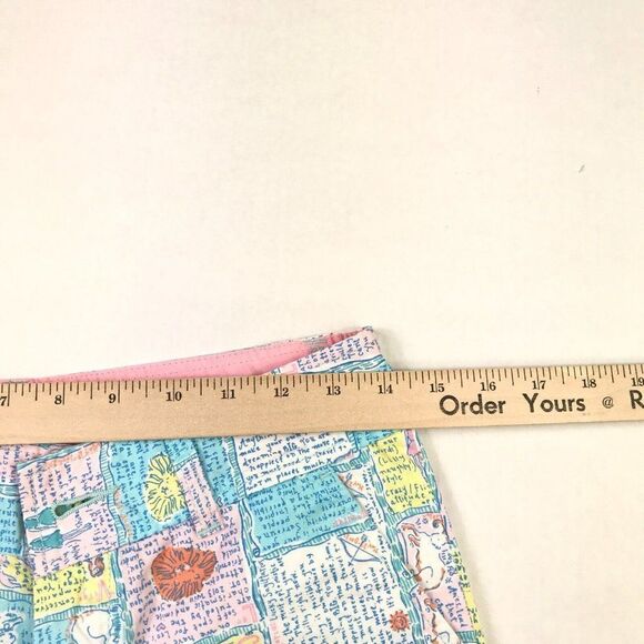 Lilly Pulitzer Womens Cotton Zodiac Callahan Shorts Colorful Print Chino Size 00 - Picture 7 of 10